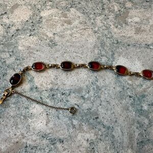 Gold-Tone Sarah Coventry Bracelet with Multicolor Glass
